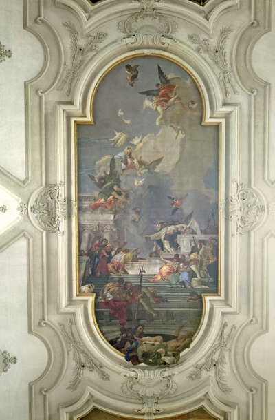 聖ドミニクによるロザリオの制度 作： Giovanni Battista Tiepolo